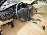 2007 BMW 5 Series 530i Sedan Beige Interior