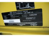 1997 Land Rover Defender 90 Soft Top Info Tag