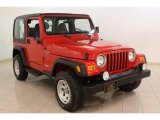 1997 Flame Red Jeep Wrangler Sport 4x4 #75570608