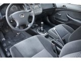 2003 Honda Civic DX Coupe Black Interior