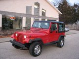 1994 Poppy Red Jeep Wrangler S 4x4 #75612521