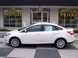 2012 White Platinum Tricoat Metallic Ford Focus Titanium Sedan #75612192