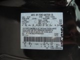 2007 Ranger Color Code for Black - Color Code: UA