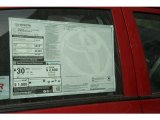 2013 Toyota Corolla L Window Sticker