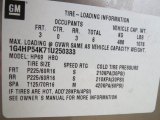 2001 Buick LeSabre Custom Info Tag