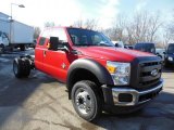 2013 Ford F550 Super Duty XL SuperCab 4x4 Chassis Front 3/4 View
