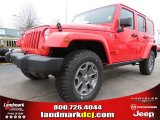 2013 Rock Lobster Red Jeep Wrangler Unlimited Rubicon 4x4 #75726528