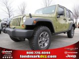 2013 Commando Green Jeep Wrangler Unlimited Rubicon 4x4 #75726527