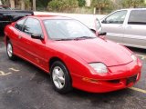 1997 Bright Red Pontiac Sunfire SE Coupe #7566828