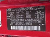 2010 Santa Fe Color Code for Venetian Red - Color Code: TR