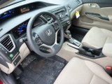 2013 Honda Civic LX Sedan Beige Interior
