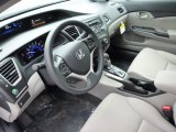 2013 Honda Civic LX Sedan Gray Interior