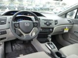 2012 Honda Civic LX Sedan Gray Interior