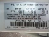 2013 MAZDA3 Color Code for Crystal White Pearl Mica - Color Code: 34K