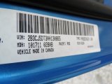 2010 Challenger Color Code for B5 Blue Pearlcoat - Color Code: PQD