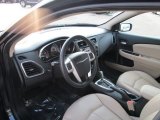 2012 Chrysler 200 Limited Sedan Black/Light Frost Interior