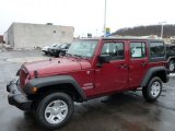 2013 Deep Cherry Red Crystal Pearl Jeep Wrangler Unlimited Sport 4x4 #75787680