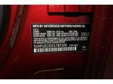 2012 X6 Color Code for Vermillion Red Metallic - Color Code: A82