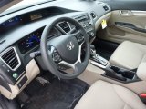 2013 Honda Civic EX Sedan Beige Interior