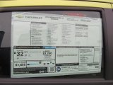 2013 Chevrolet Spark LS Window Sticker