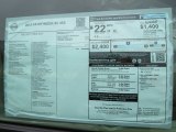 2013 Nissan Pathfinder SV Window Sticker