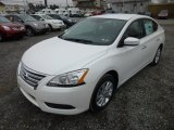 Aspen White Nissan Sentra in 2013