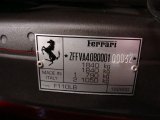 1995 Ferrari F512 M  Info Tag