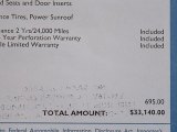 2005 Saab 9-2X Aero Wagon Window Sticker