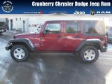 2013 Deep Cherry Red Crystal Pearl Jeep Wrangler Unlimited Sport S 4x4 #76072008