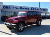 2012 Deep Cherry Red Crystal Pearl Jeep Wrangler Unlimited Rubicon 4x4 #76072269