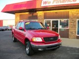 2001 Bright Red Ford F150 XLT SuperCrew 4x4 #76185895