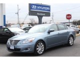 2009 Sterling Blue Metallic Hyundai Genesis 3.8 Sedan #76185885