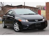 2007 Nighthawk Black Pearl Honda Civic LX Coupe #76185764