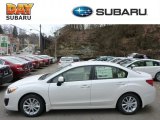 2013 Satin White Pearl Subaru Impreza 2.0i Premium 4 Door #76224056