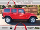 2013 Rock Lobster Red Jeep Wrangler Unlimited Sahara 4x4 #76223916