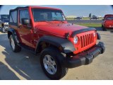 2009 Jeep Wrangler Flame Red