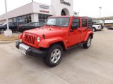 2013 Rock Lobster Red Jeep Wrangler Unlimited Sahara 4x4 #76224320