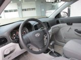 2007 Hyundai Accent GLS Sedan Gray Interior