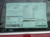 2013 Hyundai Azera  Window Sticker