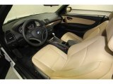 2010 BMW 1 Series 128i Convertible Beige Boston Leather Interior
