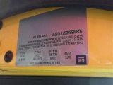 2007 Saturn Sky Roadster Info Tag
