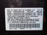 2013 Pilot Color Code for Dark Amber Metallic - Color Code: YR587M