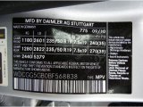 2011 GLK Color Code for Iridium Silver Metallic - Color Code: 775