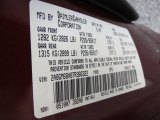 2007 Pacifica Color Code for Cognac Crystal Pearl - Color Code: PVJ
