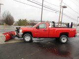 2013 Victory Red Chevrolet Silverado 3500HD WT Regular Cab 4x4 Plow Truck #76500111