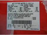 2004 Ranger Color Code for Bright Red - Color Code: E4