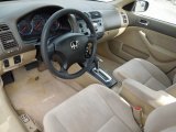 2005 Honda Civic LX Sedan Ivory Interior