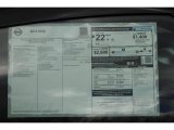 2013 Nissan 370Z Sport Coupe Window Sticker