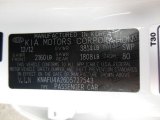 2013 Forte Color Code for Snow White Pearl - Color Code: SWP