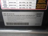 2009 Audi A3 2.0T quattro Info Tag